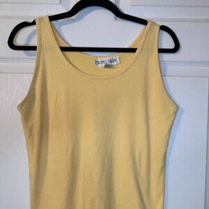 Michael Carrie Women's Yellow Tank Top - 100% Cotton - Size M